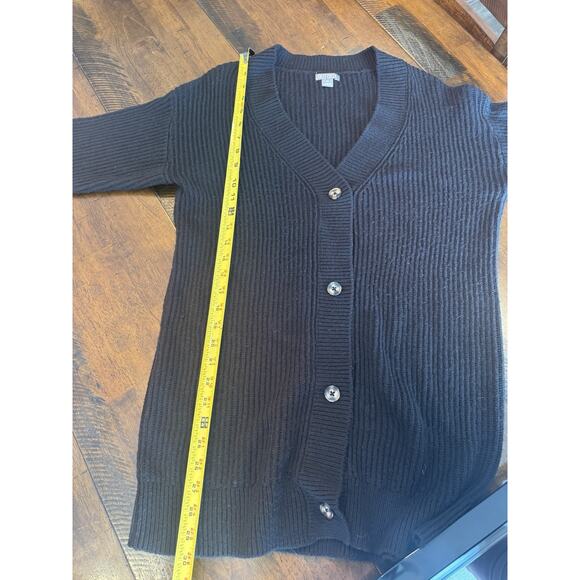 Falls Creek Women’s Size M Black Knit Cardigan Sweater Button Front Academia - Picture 5 of 7